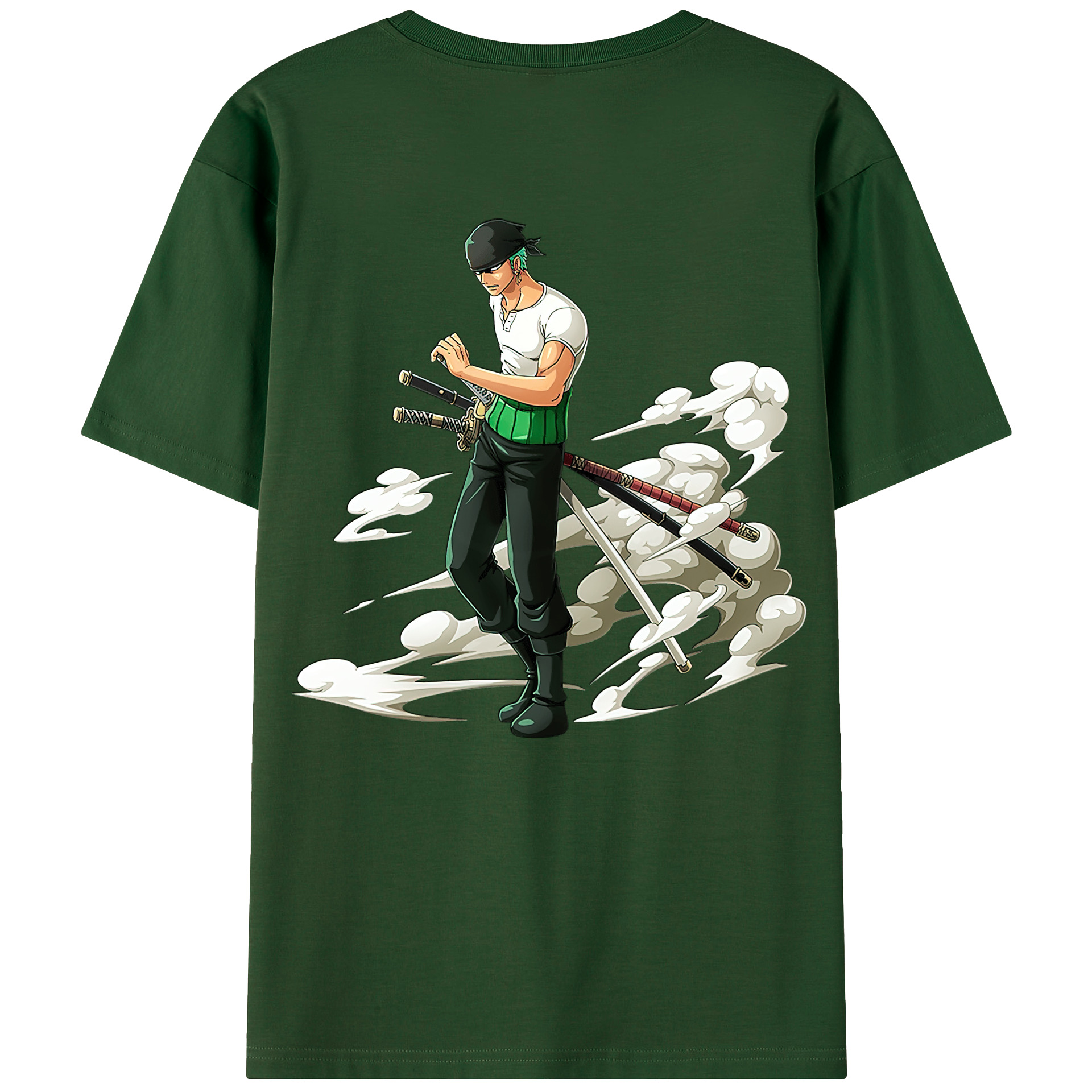 ワンピース ロロノア・ゾロ ONE PIECE Roronoa Zoro 綿100％半袖Tシャツ（背面プリント）